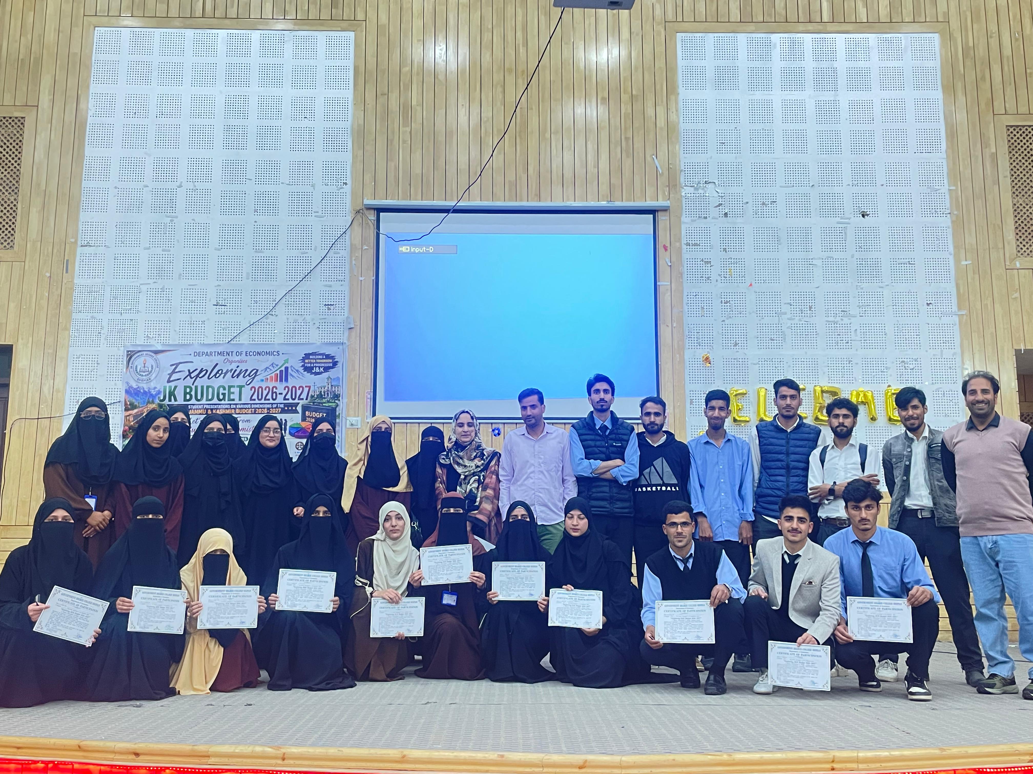Group Photos -Certificate -Exploring JK Budget 2026-27 - Image 2